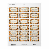 Oranje bruine herfstbladeren Adresetiketten Etiket (Full Sheet)