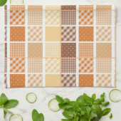 Oranje bruine keukenhanddoek (Gevouwen)