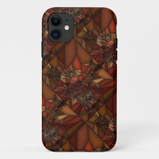 Oranje bruine kunst Case-Mate iPhone case (Achterkant)