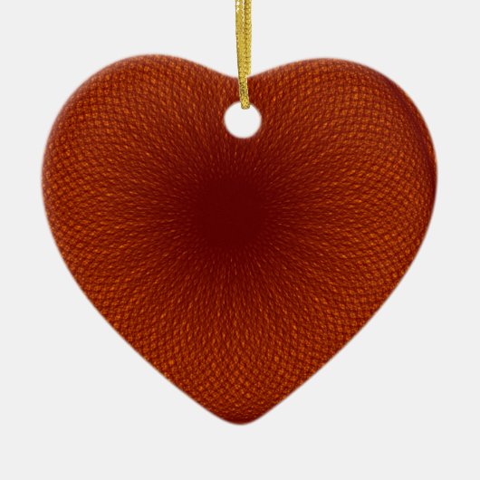 oranje bruine limoen keramisch ornament (Voorkant)