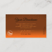 Oranje bruine mousserende diamanten met Logo Visitekaartje (Achterkant)