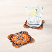 Oranje bruine room kartonnen onderzetters (Insitu)