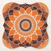 Oranje bruine room kartonnen onderzetters (Voorkant)