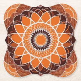 Oranje bruine room kartonnen onderzetters