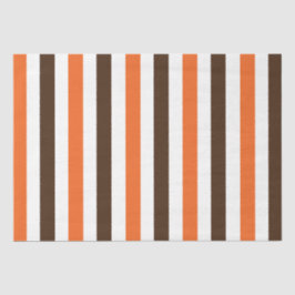 Oranje Bruine Verticale Strepen Patroon Tissuepapier