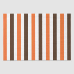 Oranje Bruine Verticale Strepen Patroon Tissuepapier