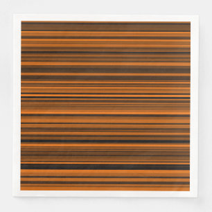 Oranje bruine zwarte strepen servet