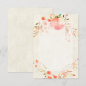 Oranje brutale bruiloft kaart (Voorkant / Achterkant)