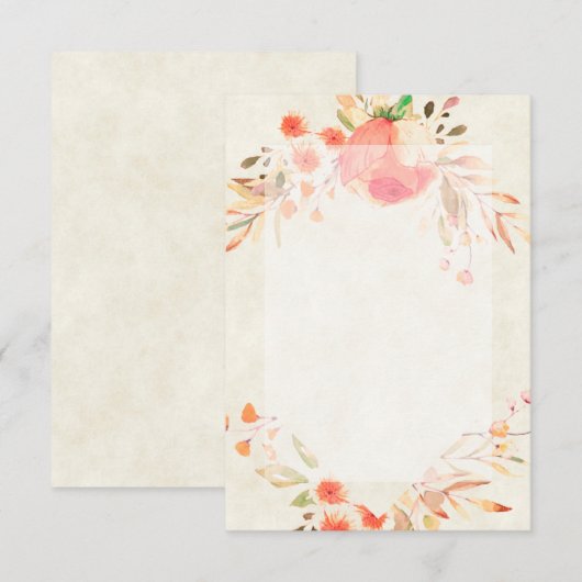 Oranje brutale bruiloft kaart (Voorkant / Achterkant)