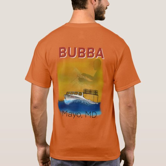 Oranje Bubba T-shirt (Achterkant)