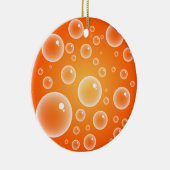 Oranje bubbels keramisch ornament (Rechts)