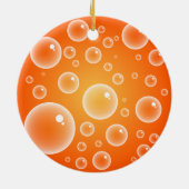 Oranje bubbels keramisch ornament (Achterkant)