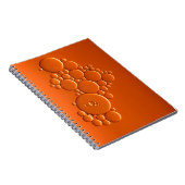 Oranje bubbels kunst notitieboek (Rechterzijde)