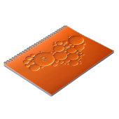 Oranje bubbels kunst notitieboek (Linkerzijde)