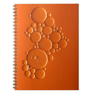 Oranje bubbels kunst notitieboek