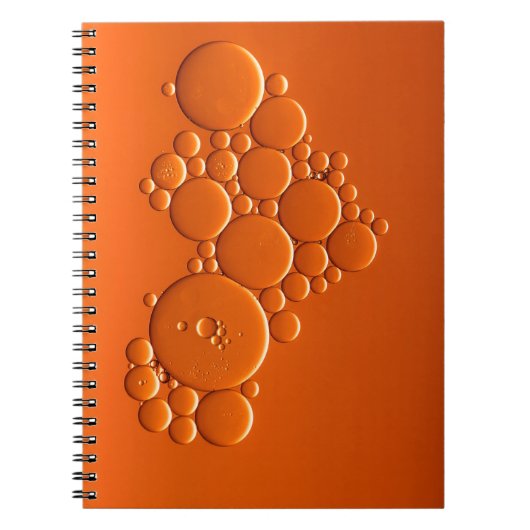 Oranje bubbels kunst notitieboek (Voorkant)