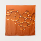 Oranje bubbels kunst wandkleed (Voorkant (horizontaal))