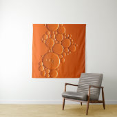 Oranje bubbels kunst wandkleed (In situ)