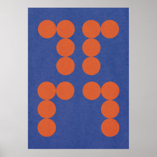 Oranje bubbels poster