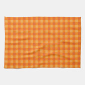 Oranje Buffalo Plaid Keukenhanddoek voor Home Deco (Horizontaal)