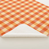 Oranje Buffalo Plaid Sherpa Deken (3/4)