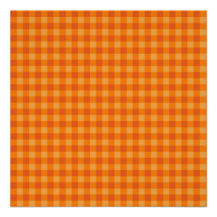 Oranje Buffalo Plaid Vakantie Perfect Poster