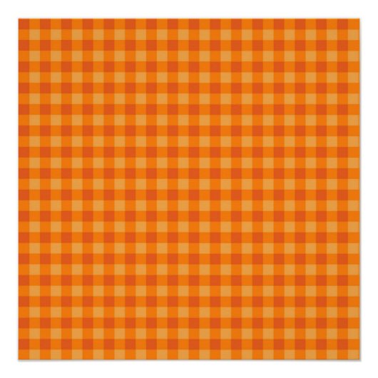 Oranje Buffalo Plaid Vakantie Perfect Poster (Voorkant)