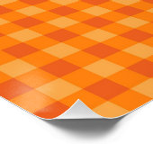 Oranje Buffalo Plaid Vakantie Perfect Poster (Hoek)