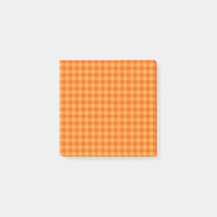 Oranje Buffalo Plaid vrolijke organisatie Post-it® Notes