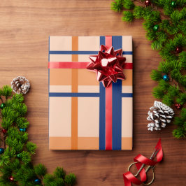 Oranje Buffalo Plaid Wrapping Paper Cadeaupapier