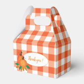 Oranje Buffel Cheque en Pompoenen Favoriete Dozen Bedankdoosjes (Achterkant)