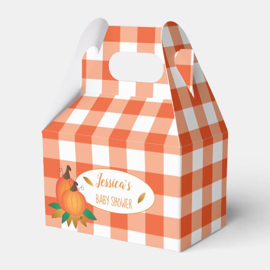 Oranje Buffel Cheque en Pompoenen Favoriete Dozen Bedankdoosjes (Voorkant Zijde)
