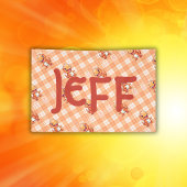 Oranje Buffelcontrole met Dinosaurussen en Monogra Spandoek