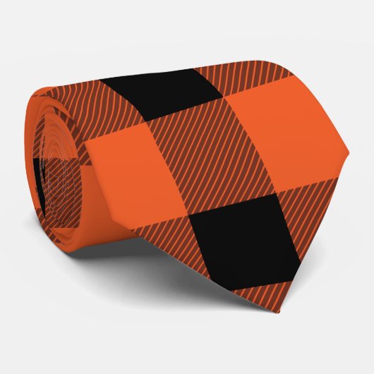 Oranje bufferboorgat stropdas (Opgerold)