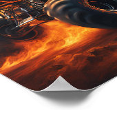 Oranje Bull Monster Truck Custom Name Poster (Hoek)