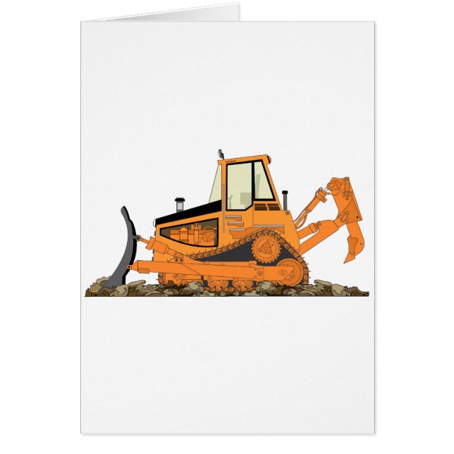 Oranje bulldozer (Voorkant)