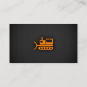 Oranje bulldozer visitekaartje (Achterkant)