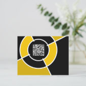 oranje bulseye QR-code Briefkaart (Staand voorkant)