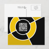 oranje bulseye QR-code Briefkaart (Voorkant / Achterkant)