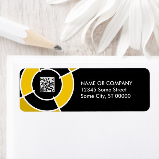 oranje bulseye QR-code Etiket (Insitu)