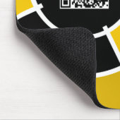 oranje bulseye QR-code Muismat (Hoek)