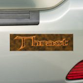 Oranje Bumpersticker (Op auto)