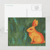 Oranje Bunny Briefkaart (Voorkant / Achterkant)