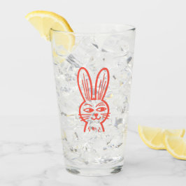 Oranje Bunny Glass Glas