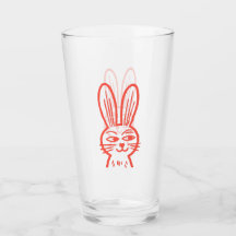 Oranje Bunny Glass
