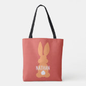 Oranje Bunny Silhouette Easter - Speciaal Kinder Tote Bag (Achterkant)