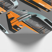 Oranje bus cadeaupapier