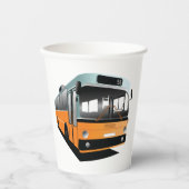 Oranje bus papieren bekers (Voorkant)
