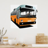 Oranje bus poster (Keuken)