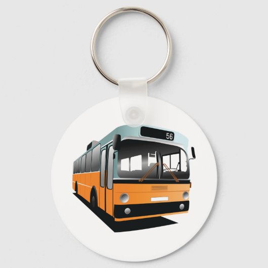 Oranje bus sleutelhanger (Achterkant)